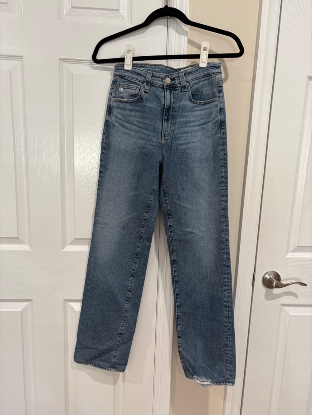 AG Los Angeles Straight Leg Jeans — Medium Blue Wash